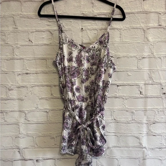 Adore Me Karrina Floral Satin Sleep Romper - Picture 5 of 12